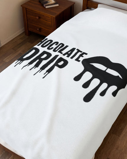 Chocolate Drip Plush Blanket