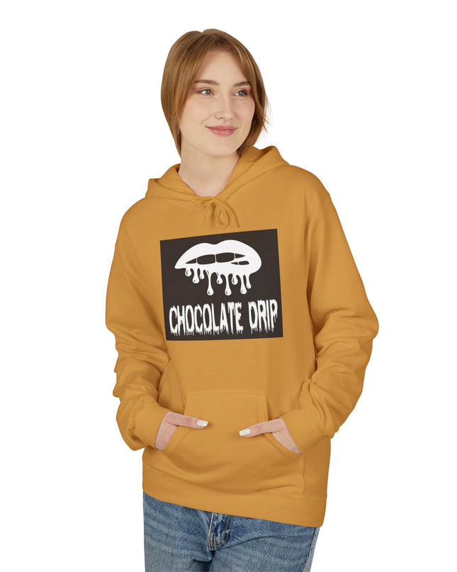 Chocolate Drip Hoodie — Retro Dripping Lip Graphic Sweatshirt