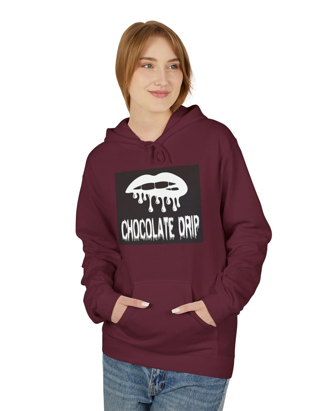 Chocolate Drip Hoodie — Retro Dripping Lip Graphic Sweatshirt