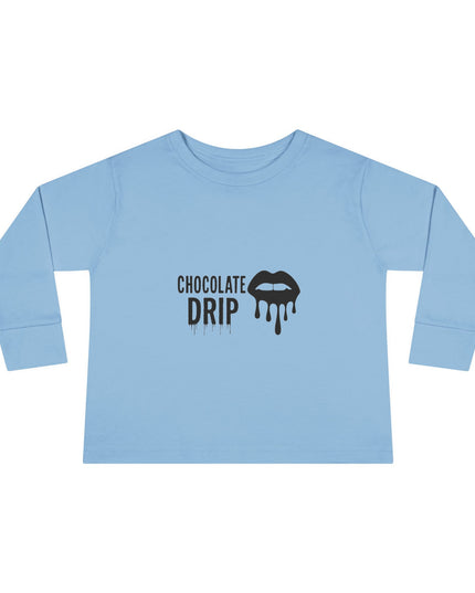 Toddler Long Sleeve Tee — "Chocolate Drip" Lip Graphic