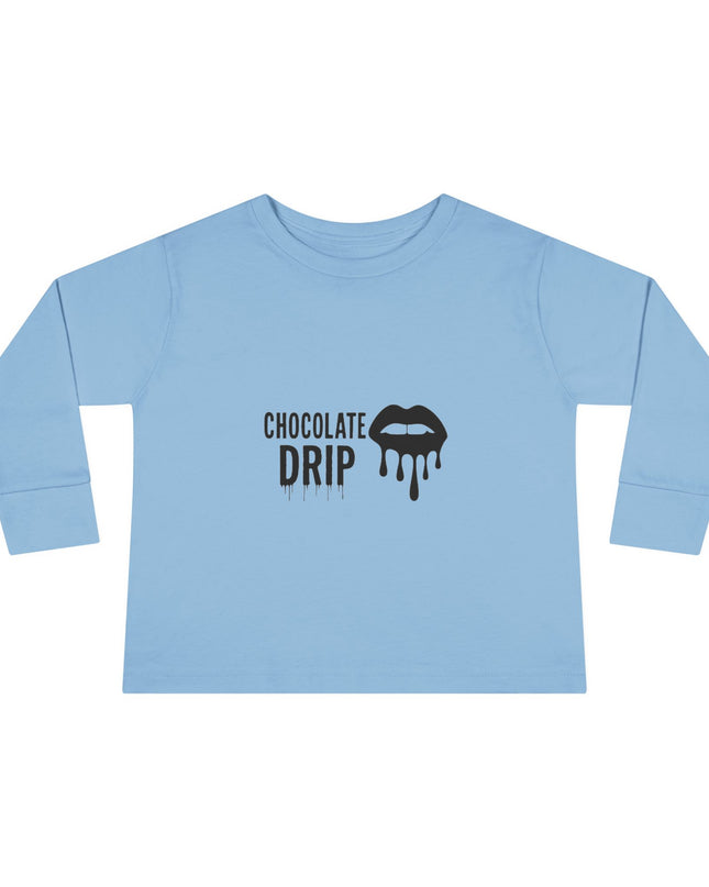 Toddler Long Sleeve Tee — "Chocolate Drip" Lip Graphic