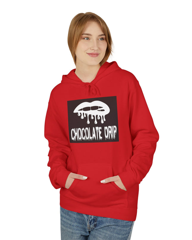 Chocolate Drip Hoodie — Retro Dripping Lip Graphic Sweatshirt