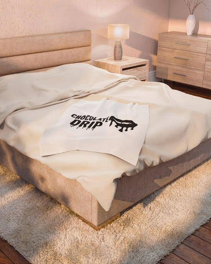 Chocolate Drip Plush Blanket