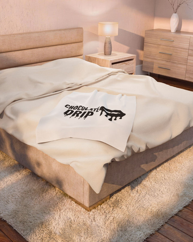 Chocolate Drip Plush Blanket