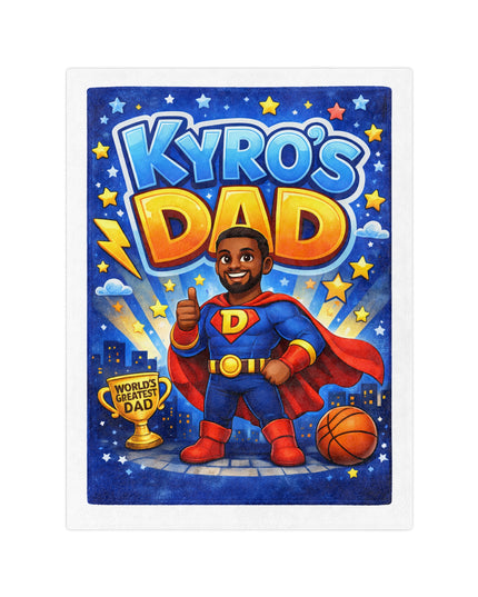 Dad Superhero Personalized Blanket
