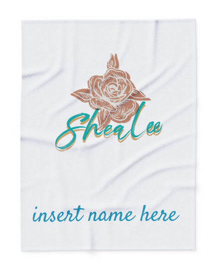 Personalized Rose Name Fleece Blanket — "Shealee" Custom Cozy Throw