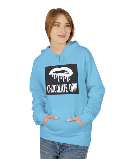 Chocolate Drip Hoodie — Retro Dripping Lip Graphic Sweatshirt