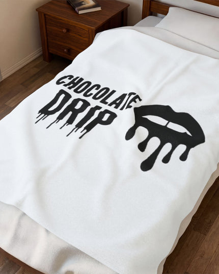 Chocolate Drip Plush Blanket