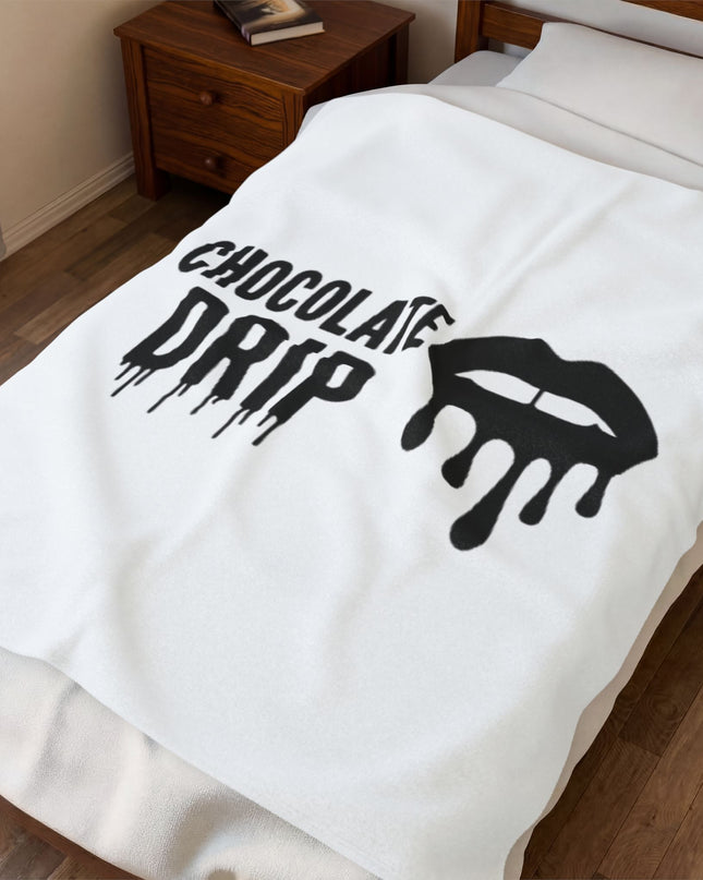 Chocolate Drip Plush Blanket