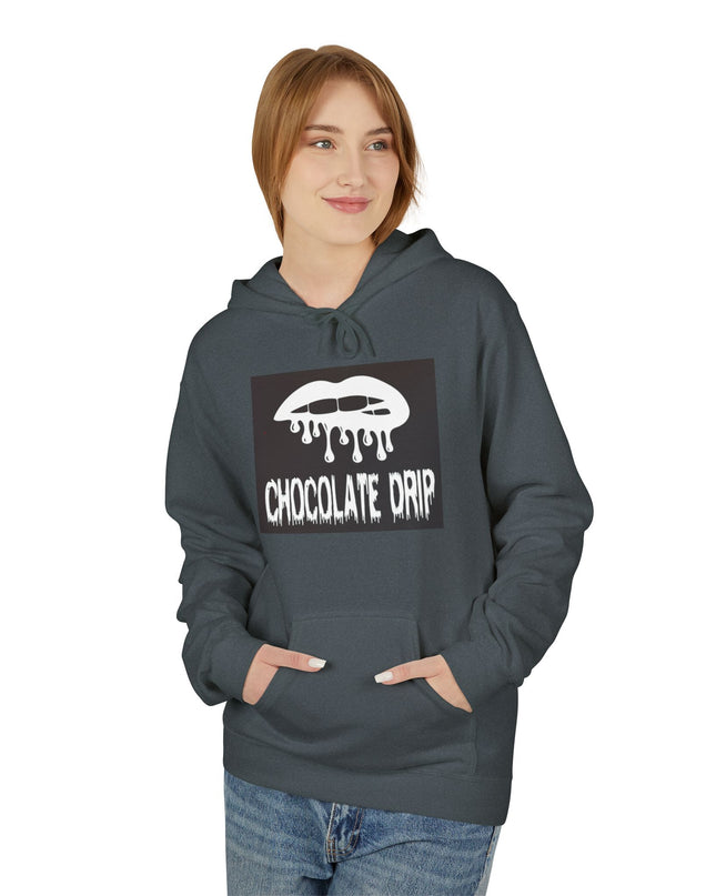 Chocolate Drip Hoodie — Retro Dripping Lip Graphic Sweatshirt