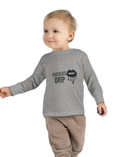 Toddler Long Sleeve Tee — "Chocolate Drip" Lip Graphic