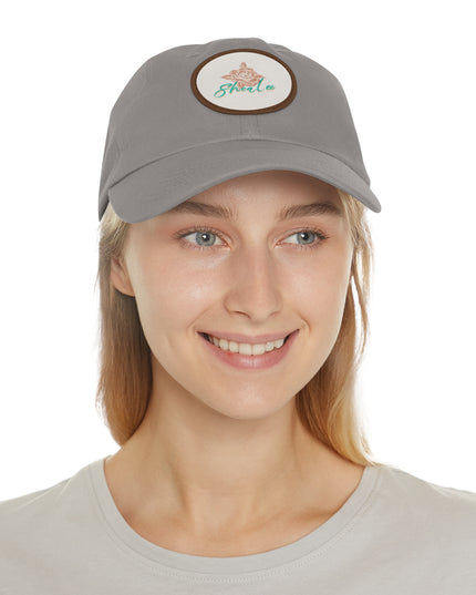 Stylish Dad Hat with Leather Rose Patch - Perfect Gift for Men & Women