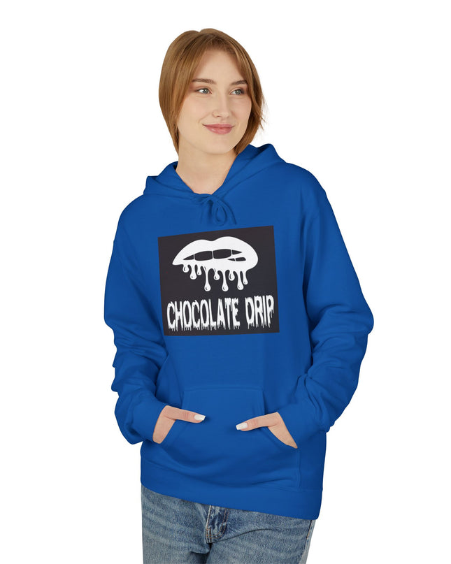 Chocolate Drip Hoodie — Retro Dripping Lip Graphic Sweatshirt
