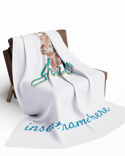 Personalized Rose Name Fleece Blanket — "Shealee" Custom Cozy Throw
