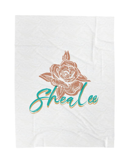 Custom Velveteen Plush Blanket with Floral Design for Cozy Living