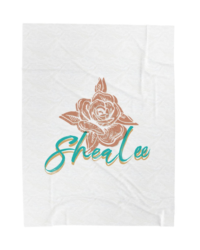 Custom Velveteen Plush Blanket with Floral Design for Cozy Living