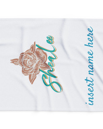 Personalized Rose Name Fleece Blanket — "Shealee" Custom Cozy Throw