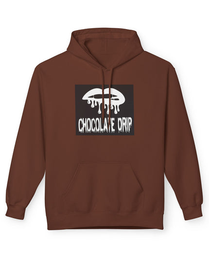 Chocolate Drip Hoodie — Retro Dripping Lip Graphic Sweatshirt