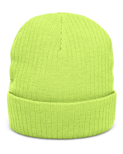 Chocolate Drip Ribbed Knit Beanie