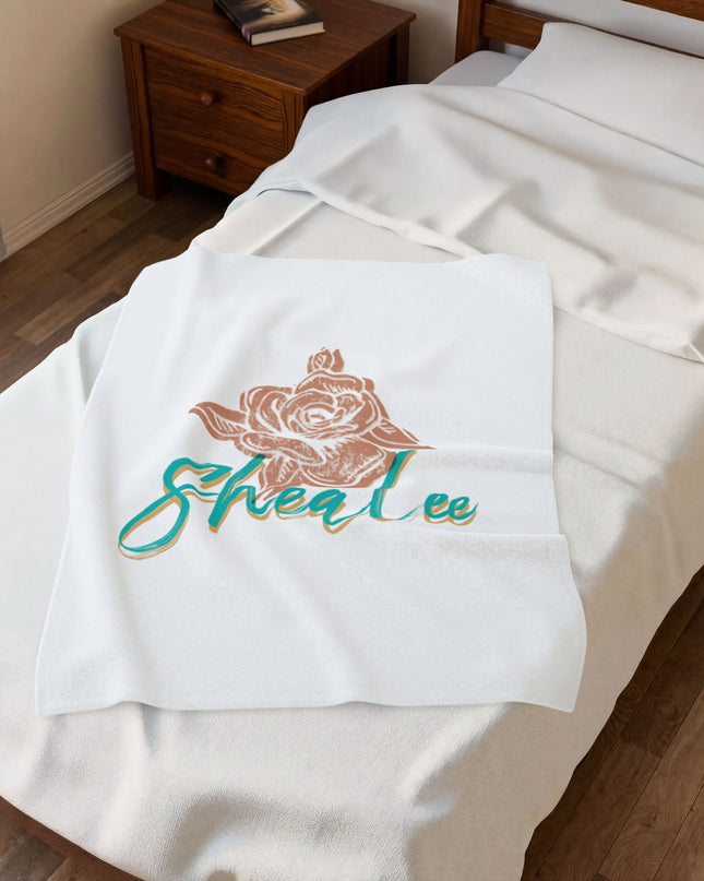 Custom Velveteen Plush Blanket with Floral Design for Cozy Living