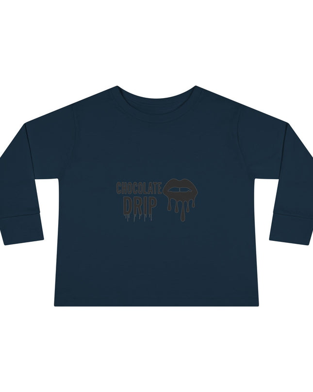 Toddler Long Sleeve Tee — "Chocolate Drip" Lip Graphic