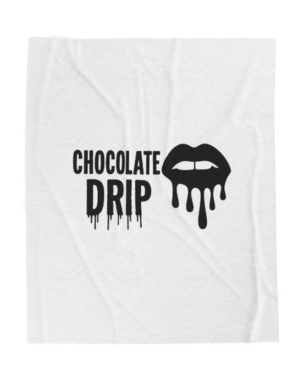 Chocolate Drip Velveteen Plush Blanket/Throw