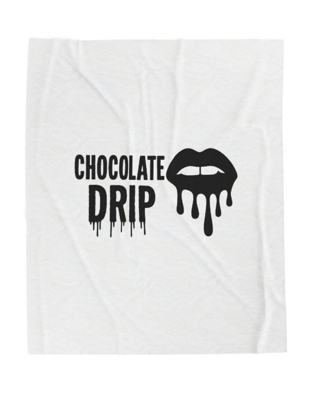 Chocolate Drip Velveteen Plush Blanket/Throw