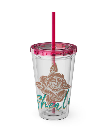 SheaLeeTumbler with Straw- Customizeable