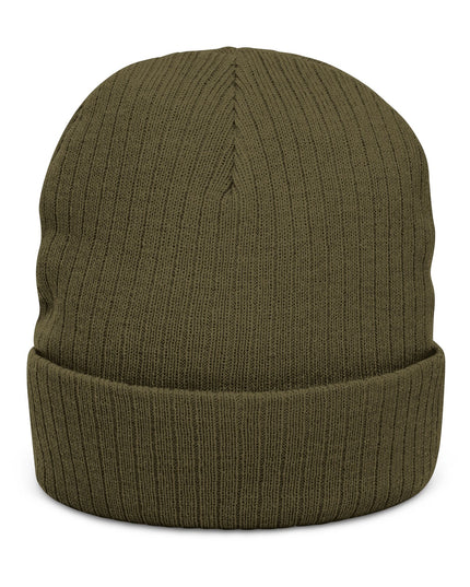 Chocolate Drip Ribbed Knit Beanie