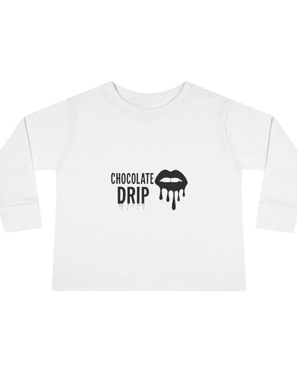 Toddler Long Sleeve Tee — "Chocolate Drip" Lip Graphic