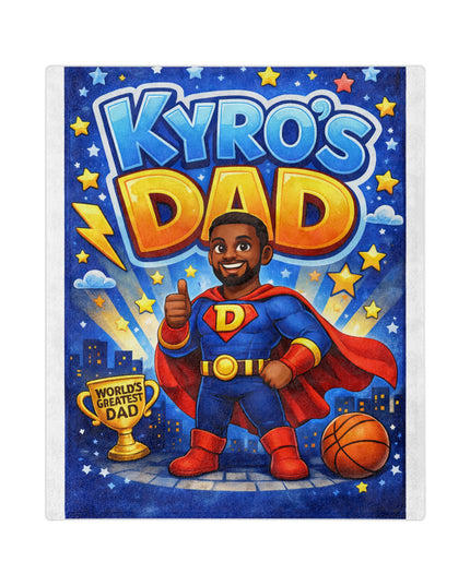 Dad Superhero Personalized Blanket