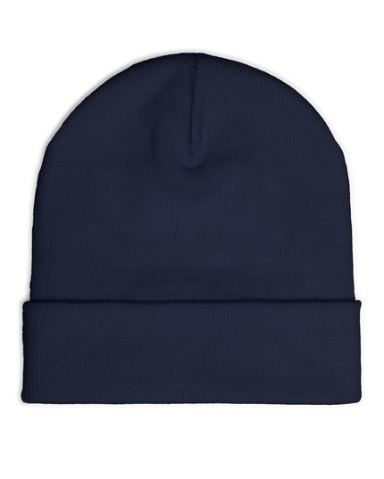 Embroidered Chocolate Drip Knit Beanie